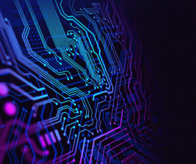 Blue and Purple technology background circuit board