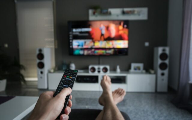 Remote Control with Connected Television in living room