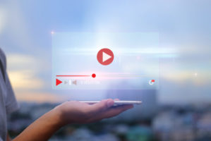 live video content online streaming marketing concept.