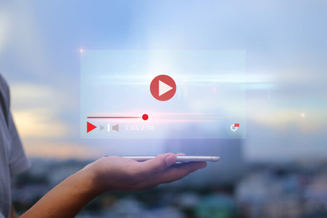 live video content online streaming marketing concept.